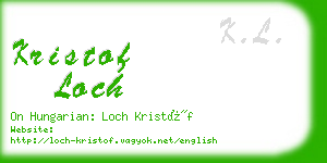 kristof loch business card